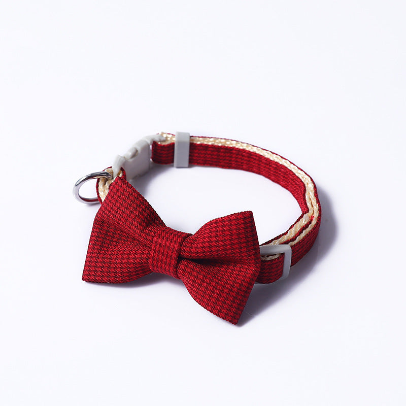 Adjustable Bow Cat Collar for Pets